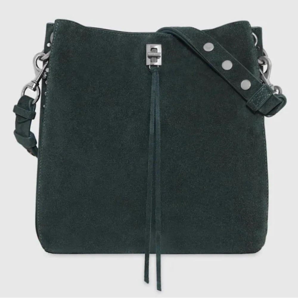 NWT!! Rebecca Minkoff Darren Shoulder Bag in Deep Jade/Gunmetal